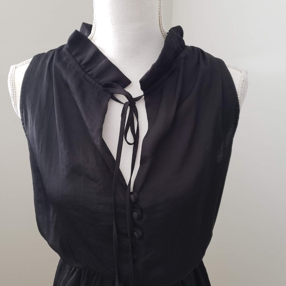 Romeo & Juliet Couture Sleeveless Frill Blouse Black Size Small - Picture 2 of 10